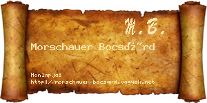 Morschauer Bocsárd névjegykártya